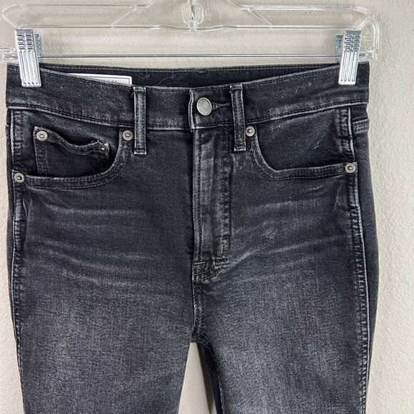 Gap Vintage Slim Leg Jeans Women's 26/2 Petite High Rise Cigarette Black Stretch - Picture 2 of 7